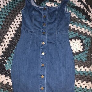 Blue Denim button down dress